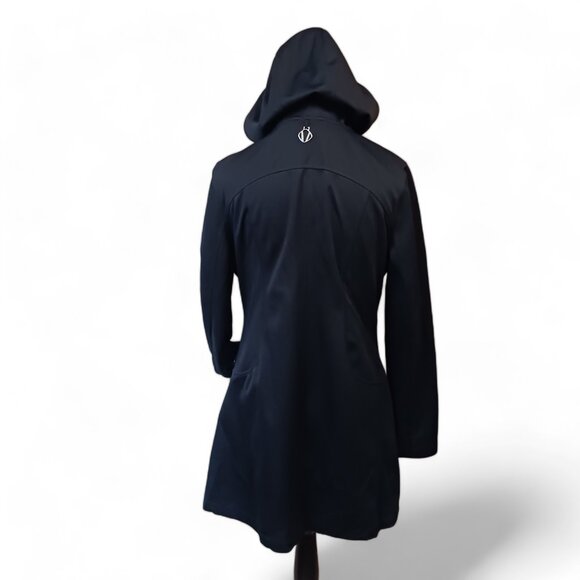Sunice Black Womens  Softshell Sport Protek Hooded Long Jacket Car Coat Size M - Picture 7 of 16